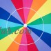BCP Tilt Rainbow Beach Umbrella W/ Carrying Case & Anchor - Multiple Sizes   